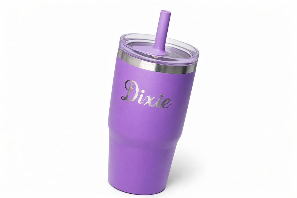Personalized Kids Stainless Steel Tumbler | Custom Name Toddler Cup with Straw