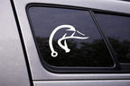 Duck Head Fish Hook Vinyl Decal | Hunting Car Window Sticker