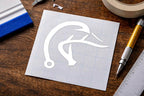 Duck Head Fish Hook Vinyl Decal | Hunting Car Window Sticker