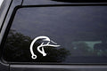 Duck Head Fish Hook Vinyl Decal | Hunting Car Window Sticker