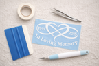 Infinity Heart Memorial Car Decal – In Loving Memory Vinyl with Custom Dates