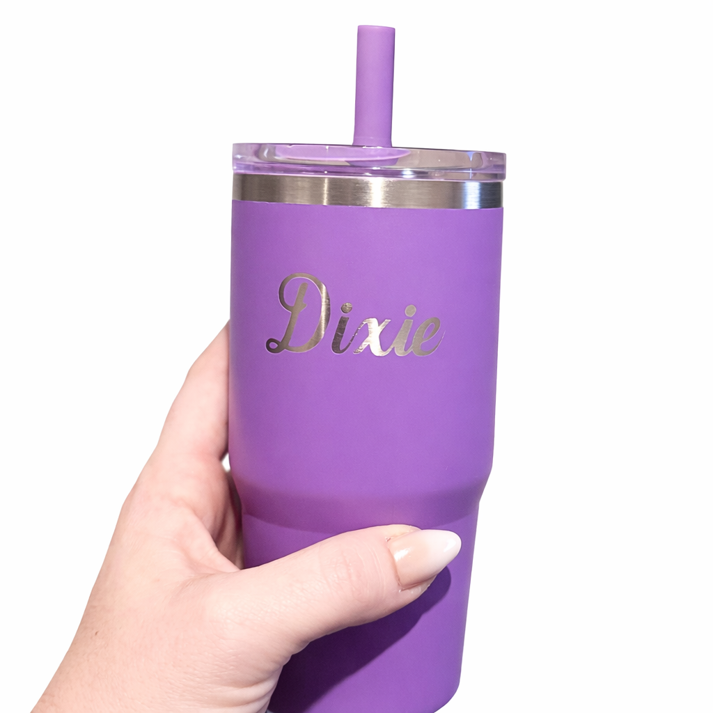 Personalized Kids Stainless Steel Tumbler | Custom Name Toddler Cup with Straw