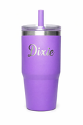 Personalized Kids Stainless Steel Tumbler | Custom Name Toddler Cup with Straw