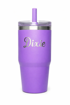 Personalized Kids Stainless Steel Tumbler | Custom Name Toddler Cup with Straw