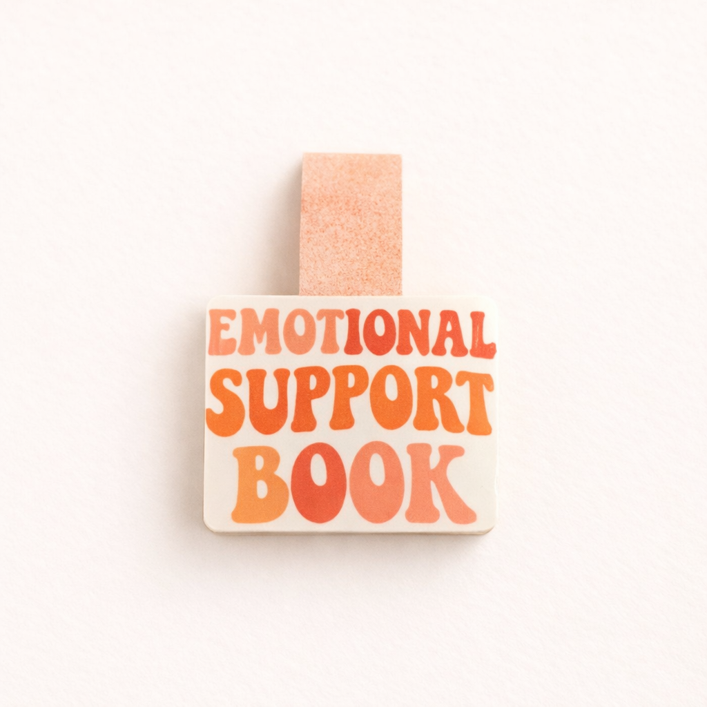 Emotional Support Book Magnetic Bookmark – Funny Gift for Readers