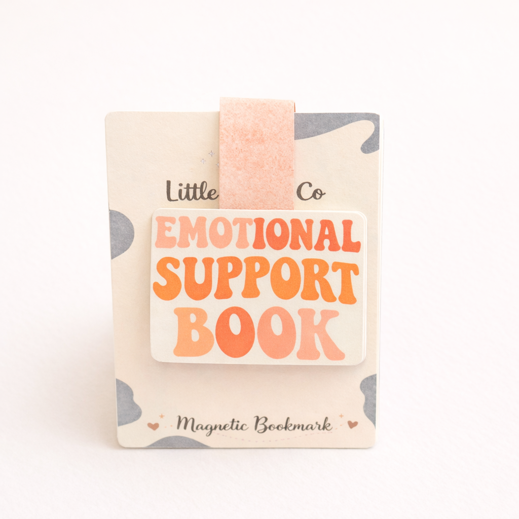 Emotional Support Book Magnetic Bookmark – Funny Gift for Readers