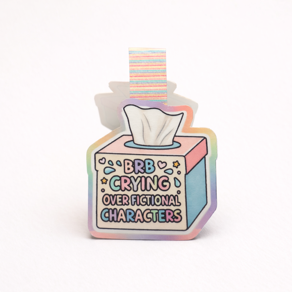 BRB Crying Over Fictional Characters Magnetic Bookmark
