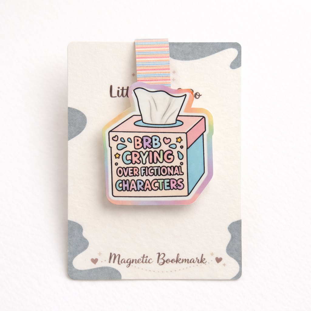 BRB Crying Over Fictional Characters Magnetic Bookmark