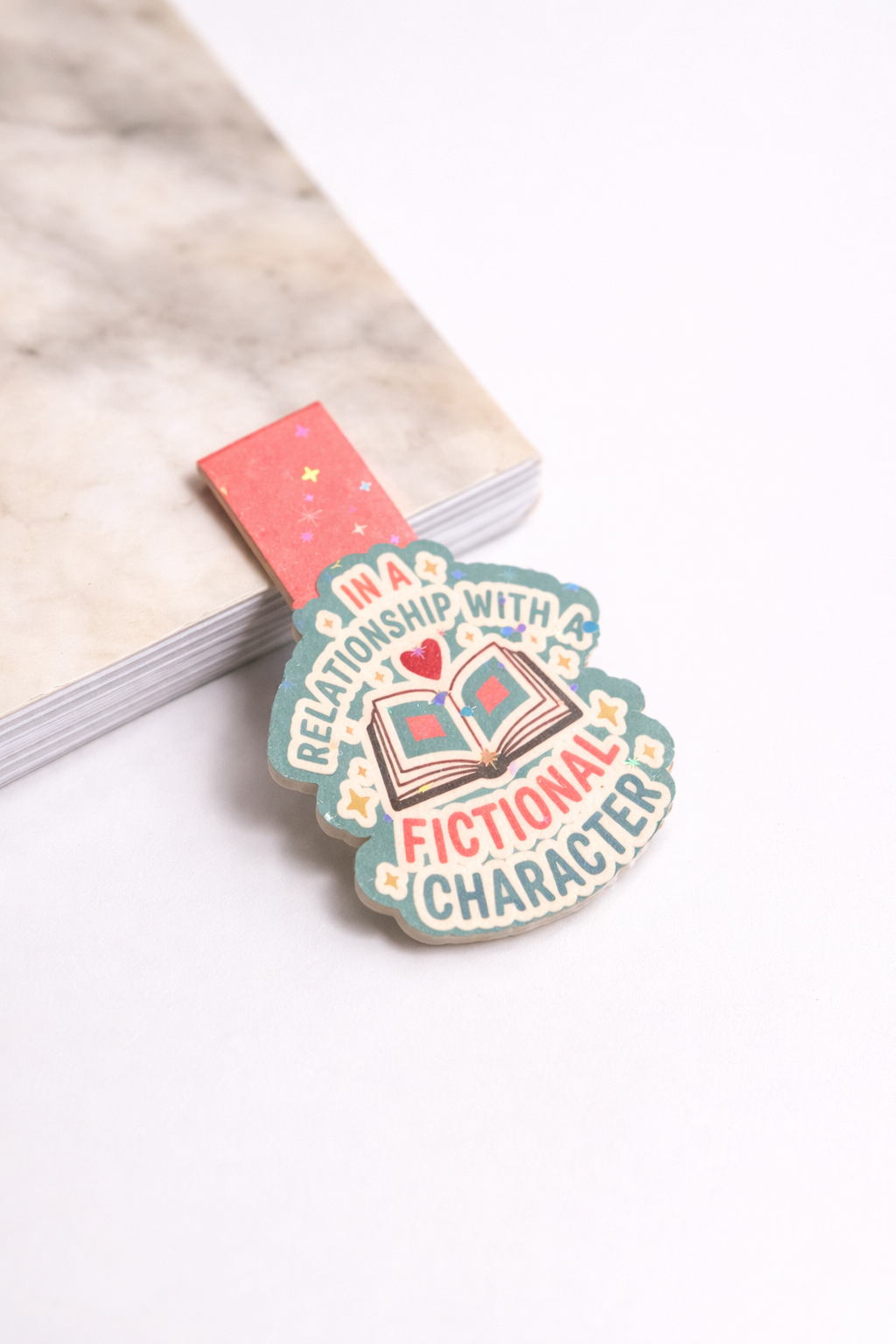 In a Relationship with Fictional Characters Magnetic Bookmark | Book Lover Gift