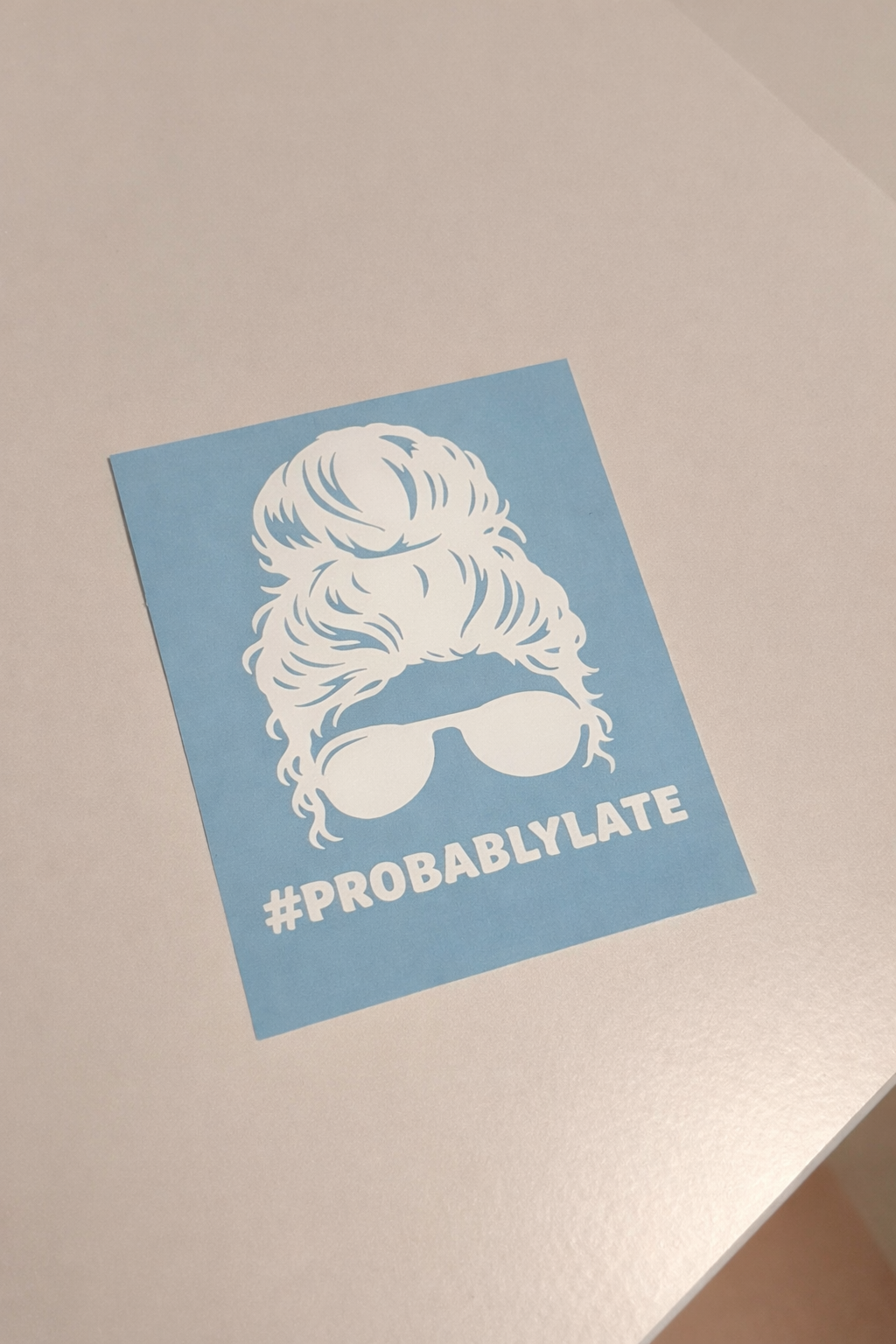 Probably Late Car Decal | Busy Mom Funny Car Sticker